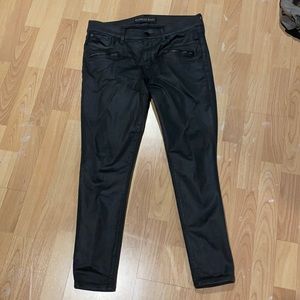 Faux leather skinny jeans
